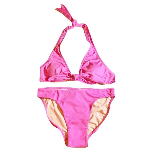 NWT Newport News Barbie Pink Bikini Two Piece Bow Front Swimsuit Size Small 6/8 - Picture 2 of 14